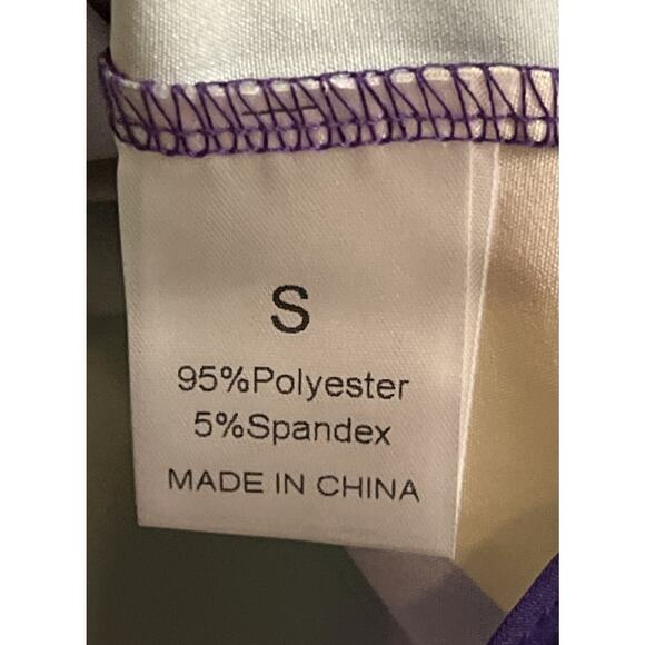 Mardi Gras Print Casual Button Down Short Sleeve Shirt New Orleans Small W/Beads - Picture 6 of 15